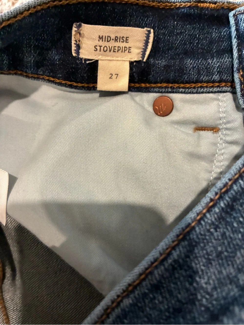 Madewell Jeans Women’s 27 Blue Mid-Rise Stovepipe LIKE NEW!